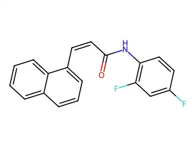 N-(2,4-difluorophenyl)-3-naphthalen-1-ylprop-2-enamide structure