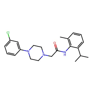 2-[4-(3-chlorophenyl)piperazin-1-yl]-N-[2-methyl-6-(propan-2-yl)phenyl]acetamide structure