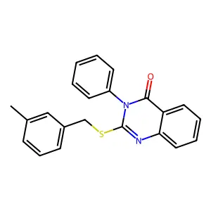 2-{[(3-Methylphenyl)methyl]sulfanyl}-3-phenyl-3,4-dihydroquinazolin-4-one structure