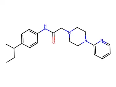 N-[4-(butan-2-yl)phenyl]-2-[4-(pyridin-2-yl)piperazin-1-yl]acetamide structure
