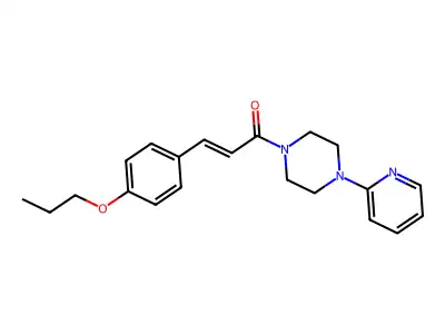 3-(4-Propoxyphenyl)-1-(4-pyridin-2-ylpiperazin-1-yl)prop-2-en-1-one structure
