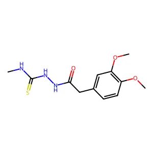 2-[(3,4-dimethoxyphenyl)acetyl]-N-methylhydrazinecarbothioamide structure