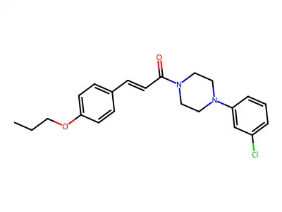 1-[4-(3-Chlorophenyl)piperazin-1-yl]-3-(4-propoxyphenyl)prop-2-en-1-one structure