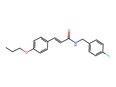 N-[(4-fluorophenyl)methyl]-3-(4-propoxyphenyl)prop-2-enamide structure