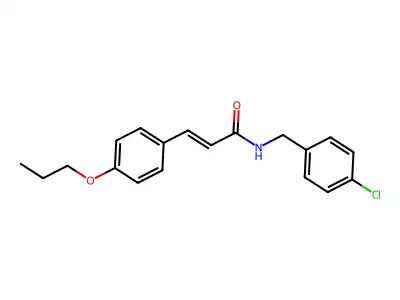 N-[(4-chlorophenyl)methyl]-3-(4-propoxyphenyl)prop-2-enamide structure