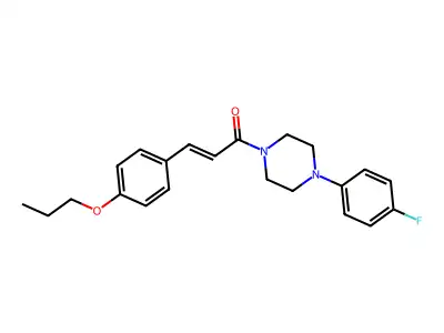 1-[4-(4-Fluorophenyl)piperazin-1-yl]-3-(4-propoxyphenyl)prop-2-en-1-one structure