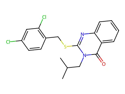 2-[(2,4-dichlorobenzyl)sulfanyl]-3-isobutyl-4(3H)-quinazolinone structure