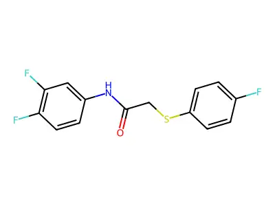 N-(3,4-difluorophenyl)-2-[(4-fluorophenyl)sulfanyl]acetamide structure