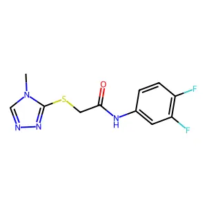 N-(3,4-difluorophenyl)-2-[(4-methyl-4H-1,2,4-triazol-3-yl)sulfanyl]acetamide structure