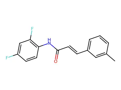N-(2,4-difluorophenyl)-3-(3-methylphenyl)prop-2-enamide structure