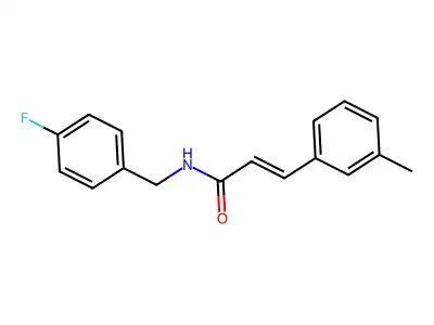 N-[(4-fluorophenyl)methyl]-3-(3-methylphenyl)prop-2-enamide structure