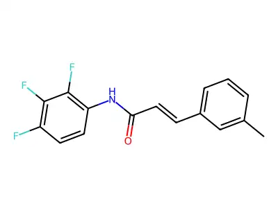 3-(3-methylphenyl)-N-(2,3,4-trifluorophenyl)prop-2-enamide structure