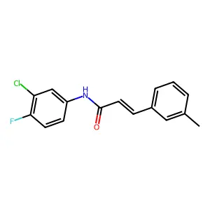 N-(3-chloro-4-fluorophenyl)-3-(3-methylphenyl)prop-2-enamide structure