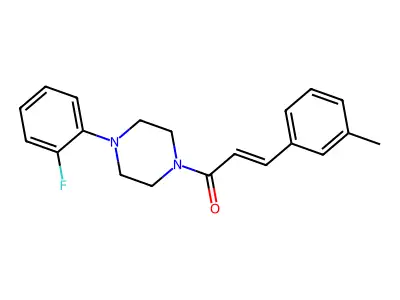 1-[4-(2-Fluorophenyl)piperazin-1-yl]-3-(3-methylphenyl)prop-2-en-1-one structure