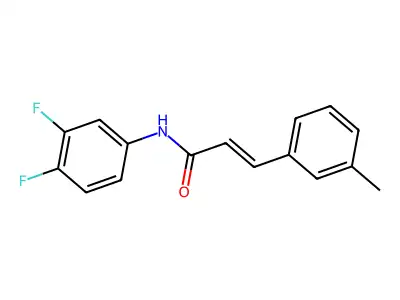 N-(3,4-difluorophenyl)-3-(3-methylphenyl)prop-2-enamide structure