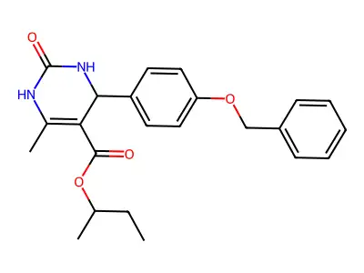butan-2-yl 4-[4-(benzyloxy)phenyl]-6-methyl-2-oxo-1,2,3,4-tetrahydropyrimidine-5-carboxylate structure