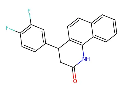4-(3,4-difluorophenyl)-3,4-dihydrobenzo[h]quinolin-2(1H)-one structure