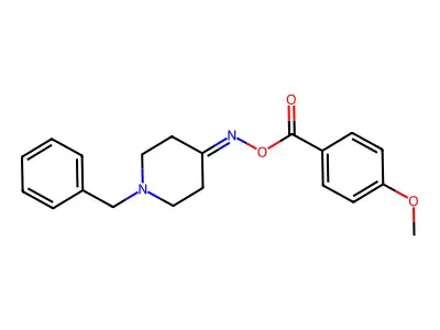 1-benzyl-4-piperidinone O-(4-methoxybenzoyl)oxime structure
