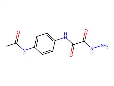 N-(4-acetamidophenyl)-2-hydrazinyl-2-oxoacetamide structure