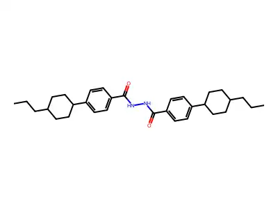 4-(4-propylcyclohexyl)-N'-[4-(4-propylcyclohexyl)benzoyl]benzohydrazide structure