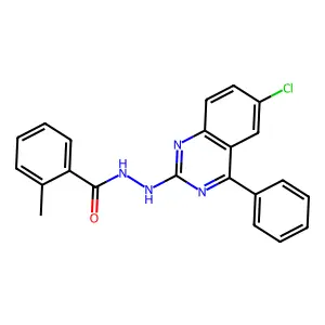 N'-(6-chloro-4-phenylquinazolin-2-yl)-2-methylbenzohydrazide structure