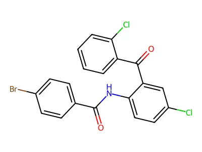 4-bromo-N-[4-chloro-2-(2-chlorobenzoyl)phenyl]benzamide structure