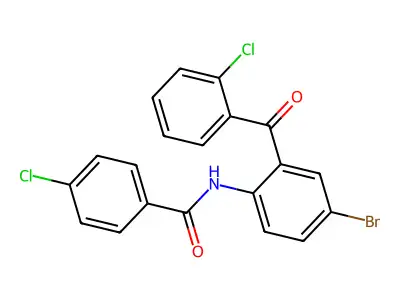 N-[4-bromo-2-(2-chlorobenzoyl)phenyl]-4-chlorobenzamide structure