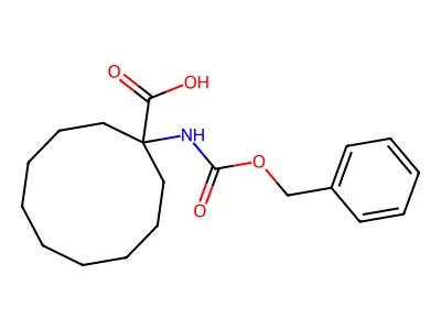 1-(Phenylmethoxycarbonylamino)cyclodecane-1-carboxylic acid structure