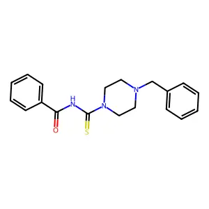 N-(4-benzylpiperazine-1-carbothioyl)benzamide structure