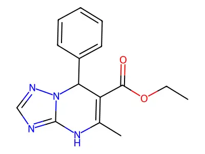 ethyl 5-methyl-7-phenyl-4,7-dihydro[1,2,4]triazolo[1,5-a]pyrimidine-6-carboxylate structure