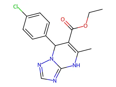 Ethyl 7-(4-chlorophenyl)-5-methyl-4,7-dihydro-[1,2,4]triazolo[1,5-a]pyrimidine-6-carboxylate structure