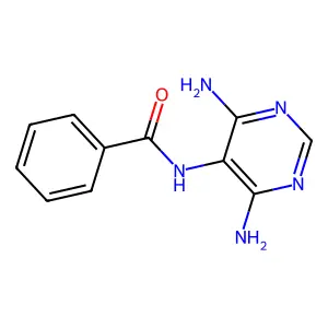 N-(4,6-diaminopyrimidin-5-yl)benzamide structure