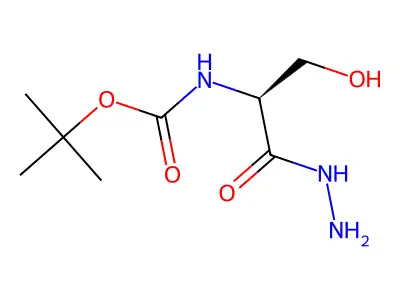 tert-butyl N-(1-hydrazinyl-3-hydroxy-1-oxopropan-2-yl)carbamate structure