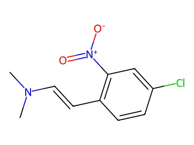 2-(4-chloro-2-nitrophenyl)-N,N-dimethylethenamine structure
