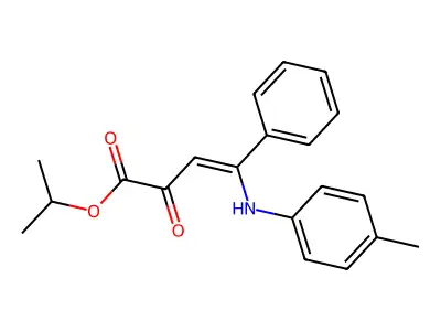 (Z)-isopropyl 2-oxo-4-phenyl-4-(p-tolylamino)but-3-enoate structure