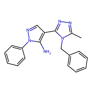 4-(4-benzyl-5-methyl-4H-1,2,4-triazol-3-yl)-1-phenyl-1H-pyrazol-5-ylamine structure