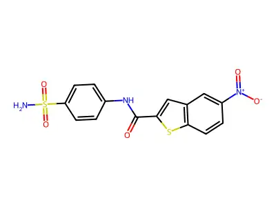5-nitro-N-(4-sulfamoylphenyl)-1-benzothiophene-2-carboxamide structure