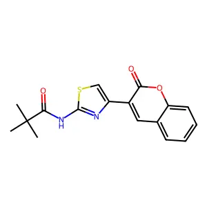 N-(4-(2-oxo-2H-chromen-3-yl)thiazol-2-yl)pivalamide structure