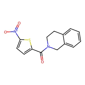 (3,4-dihydroisoquinolin-2(1H)-yl)(5-nitrothiophen-2-yl)methanone structure