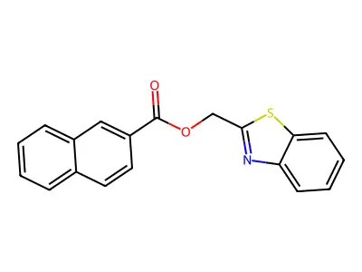 Benzo[d]thiazol-2-ylmethyl 2-naphthoate structure