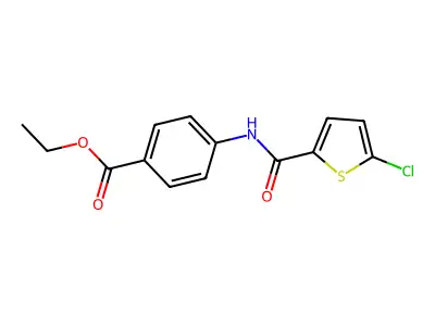 Ethyl 4-(5-chlorothiophene-2-carboxamido)benzoate structure