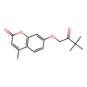 7-(3,3-dimethyl-2-oxobutoxy)-4-methyl-2H-chromen-2-one structure