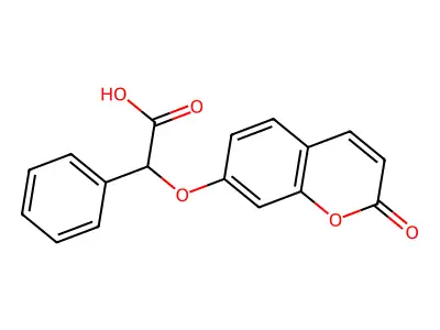 2-((2-oxo-2H-chromen-7-yl)oxy)-2-phenylacetic acid structure