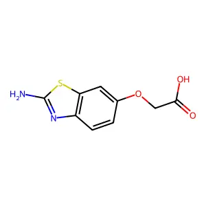 (2-Aminobenzothiazol-6-yloxy)acetic acid structure