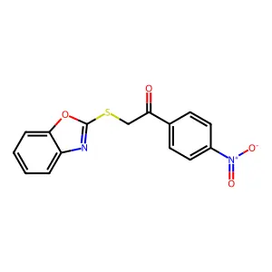2-(1,3-Benzoxazol-2-ylsulfanyl)-1-(4-nitrophenyl)ethanone structure