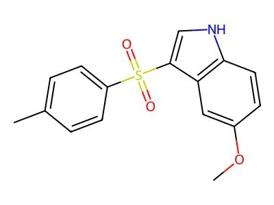 5-methoxy-3-(4-methylphenyl)sulfonyl-1H-indole structure