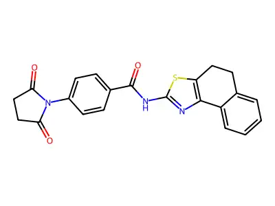 4-(2,5-dioxopyrrolidin-1-yl)-N-{4H,5H-naphtho[1,2-d][1,3]thiazol-2-yl}benzamide structure