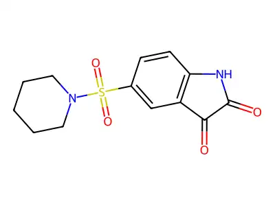 5-(piperidin-1-ylsulfonyl)-1H-indole-2,3-dione structure