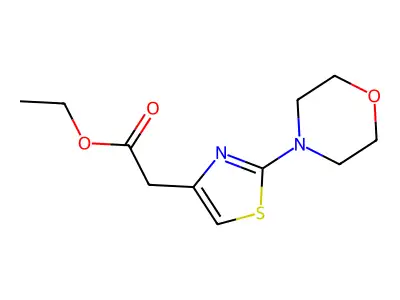 Ethyl 2-(2-morpholinothiazol-4-yl)acetate structure