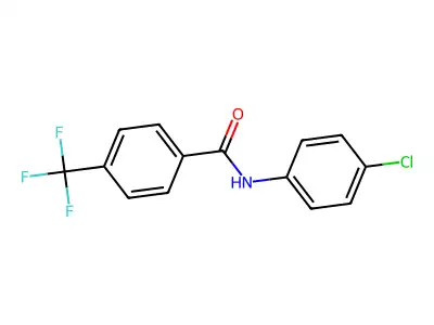 N-(4-chlorophenyl)-4-(trifluoromethyl)benzamide structure